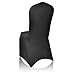 EMART Black Chair Covers 100 Pcs Spandex Stretch Universal Standard Seat Slipcovers Fitted for Wedding Bulk, Party, Banquet and Holidays Celebration