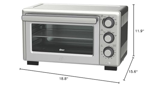 Oster Compact Countertop Oven With Air Fryer, Stainless Steel in