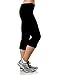 Alki'i Yoga Capri with Foldover Waistband, Black XL