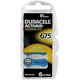 Duracell EasyTab 675 Zinc Air Hearing Aid Batteries - 600mAh - 60 Piece Retail Packaging
