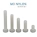 SZHKM M3 Nylon Screws and Nuts Phillips Head Nylon Washers Hex Computer Screws Assortment Kit Plastic Bolts and Nuts White NL3-05 350Pcs
