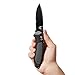 Benchmade - Boost 590 Knife, Drop-Point Blade, Serrated Edge, Coated Finish, Gray and Black Handle, Made in the USA