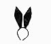 FRECI Bunny Headband Sequins Rabbit Ear Hair Band for Nightclubs & Masquerade & Halloween & Christmas Party Supplies (Black)
