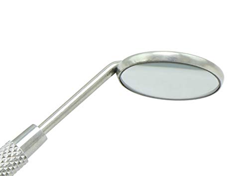 PBI 6.2 inch - Mouth Mirror Premium Quality Magnifying Glass Dental Mirror for Teeth Examining Periodontal Dentist Mirror - High Grade Stainless Steel - Thumbnail 2