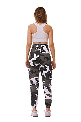 AIDEAONE-Damen-Hosen-Camouflage-High-Waist-Sport-Hosenanzug-Trainingshose