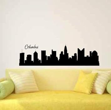 Amazon Com N Sunforest Columbus Ohio City Skyline Vinyl Wall