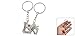 uxcell New Sweet Lover Pair Intimate Key Chain Ring for Couple 2 Pcs