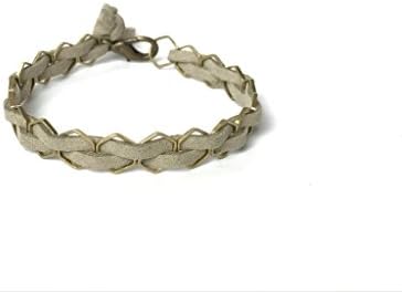 LoilJ Hexagon Essential Oil Diffusing Bracelet - Hexagon 7in Oat Beige
