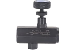 Yaco Flow Control Valve - 1/4" Throttle & Check Valve, NPT, 3000PSI Steel Hydraulic