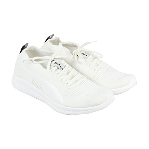 Puma Ignite Proknit Mens White Textile Athletic Lace Up Running Shoes 8.5