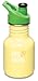Klean Kanteen 12 oz Stainless Steel Water Bottle Sports Cap 3.0 in Bright Green - Yellow Sunshine