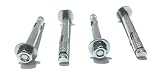 Sleeve anchors (w/ nuts & washers), Zinc plated steel, Hex head, 5/16" x 2.5"
