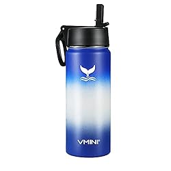 Vmini Water Bottle with Straw, Wide Rotating Handle
