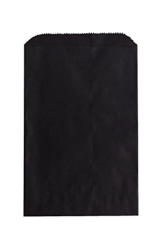 Amazon.com: 100 Bolsas de papel negro 6.25 x 9.25 inches ...