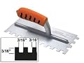 Kraft Tool ST402PF Square-Notch Trowel with ProForm Handle