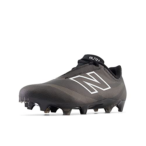 New Balance Unisex BurnX4 Lacrosse Shoe, Black/Blacktop, 6 US Men