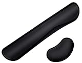 Mouse Wrist Rest Pad Keyboard Wrist Rest Support Bar Memory Foam Set for Easy Typing Wrist Pain Relief Ergonomic Design Durable Lightweight Anti-Skid Wrist Cushion for Office/Gaming/PC/Laptop/Mac
