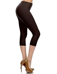 Mallas Leggings Depot para damas, de tiro largo, pierna recortada estilo Capri, tallas normal y grande, disponibles en más de 33 colores