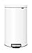Brabantia Flatback+ Step Trash Can, 7 Gallon, White, Model:485206