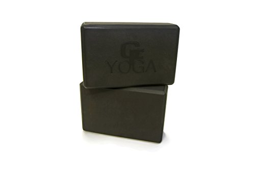 Gradient Fitness Yoga Blocks (2 Piece Set) – Lightweight High-Density EVA Foam – Improve Flexibility and Prevent Injury – Odor and Moisture Resistant (Black, 3 inch)