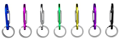 WAPAG Carabiner Clip 2Inch Aluminum Flat Gourd Shape Mini Spring Hook Keychain Keyring for Keys Small items Daily Life Hammocks Camping Hiking Running Accessories (Color) - Thumbnail 4