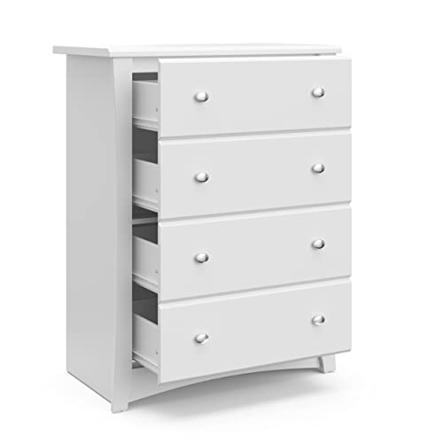 Storkcraft Crescent 4 Drawer Chest (White) GREENGUARD Gold Certified