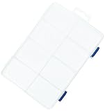 Uxcell a15121800ux0972 Plastic 8 Grid Screws Electronic Parts Storage Container Box Clear,
