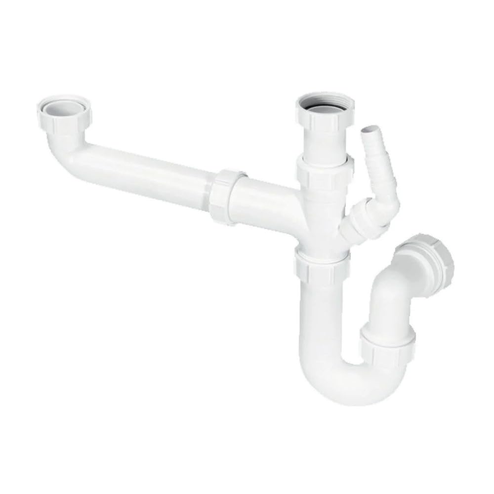 Mcalpine Sk1 Bowl and A Half Sink Kit, White