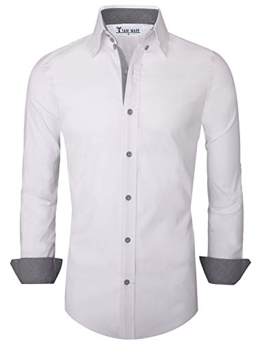 Mens Premium Casual Inner Contrast Dress Shirt