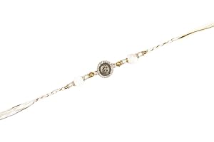 SAPTRISHI Set of 1 Traditional Rakhi for Brother Bhaiya Bhabhi Gift Rakhi for Family Raksha Bandhan Festival Rakhi for Bhaiya and Bhabhi, Wrist Bands for Loving Sibling