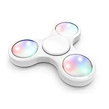 Hot Sale! AMA(TM) LED Light Fidget Hands Spinner Torqbar Fingertip Bearing Toy EDC Focus Decompression Gyro (White)