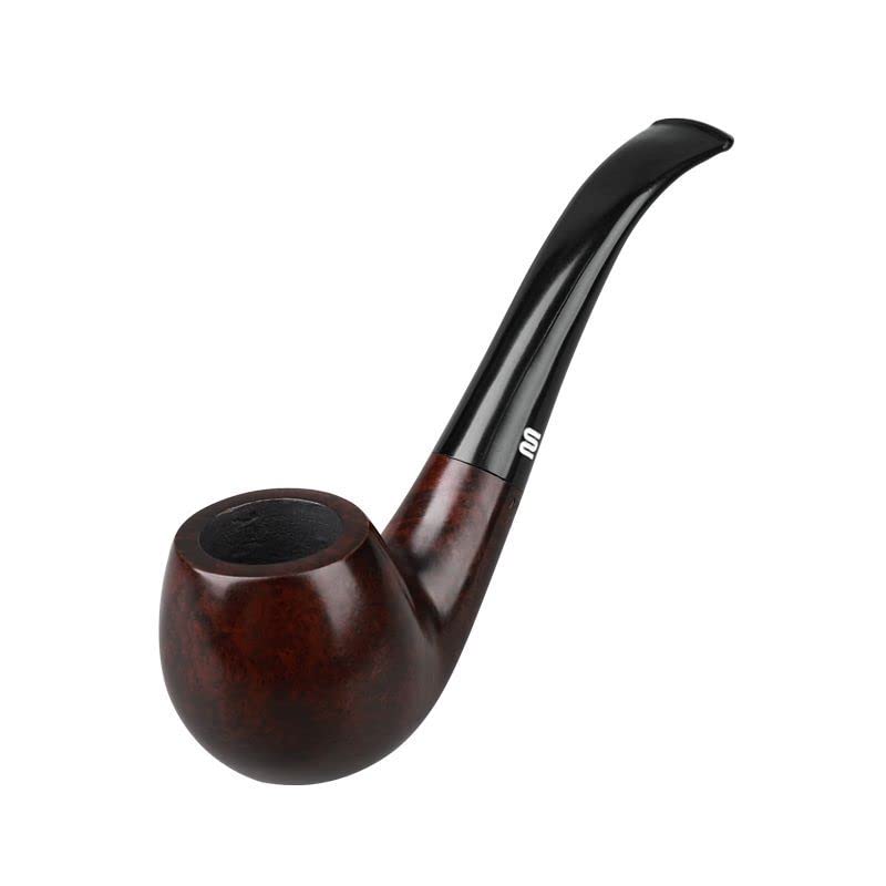 MUXIANG Briar Wooden Tobacco Pipes Handmade Bent Pipe Fit Big Ben Pipe Filters 9 mm Filters AA0008S