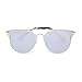 GAMT New Fashion Cateye Polarized Sunglasses For Women Classic Style (metal silver frame silver lens)