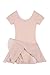 Arshiner Girls Ballet Leotard with Chiffon Tutu Skirt Dance Wear Short Sleeve Toddler Ballerina Outfit Dress