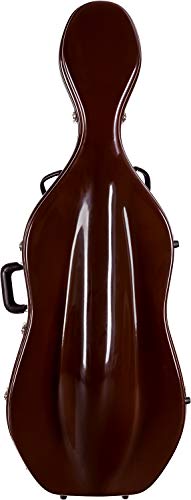 image for Bobelock Model 2000 4/4 Cello Case with wheels, Burgundy exterior/Tan 