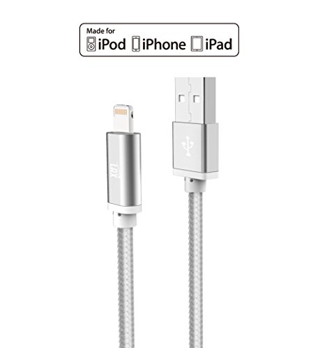 iPhone Charger Lightning Cable - [MFi Certified] Durable Braided Apple Lightning USB Cord for latest iOS including iPhone X/8/8Plus/ 7/7Plus/IPad Pro - Thumbnail 5