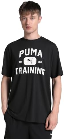 T-shirt descontraída com o logótipo do comboio M Graphics, T-shirts unissex para adultos, Puma preto,