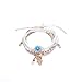 LUREME Bohemian Beads Multi Strand Hamsa Hand Evil Eye Charms Stretch Bracelet Set-White (bl003164-3)