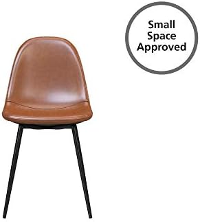 Amazon Com Dhp Casi Upholstered Dining Chair Camel Faux Leather Chairs