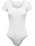 FPT Womens Basic Short Sleeve Bodysuit WHITE MEDIUM