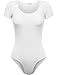 FPT Womens Basic Short Sleeve Bodysuit WHITE MEDIUM