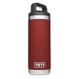 YETI Rambler 18 oz Bottle, Vacuum Insulated, Stainless Steel with TripleHaul Cap, Brick Red