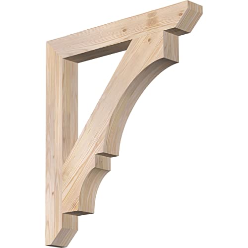 3 1/2"W x 28"D x 32"H Balboa Slat Smooth Bracket, Douglas Fir