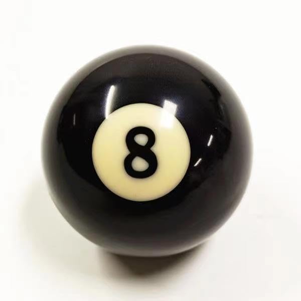 Sinsilvie Replacement 2" Black No.8 Ball,47.5mm Replacement Eight Ball, 2" Regulation Size Billiard, Regulation Weight