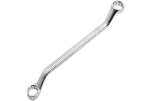 FLZOSPER 16mm x 17mm 12 Point 45-Degree Offset Double Box End Wrench Polished Finish, Cr-V