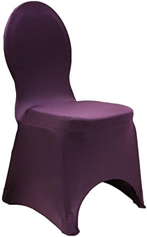 Spandex Banquet Chair Cover Fits: Round banquet or crown top banquet - Plum