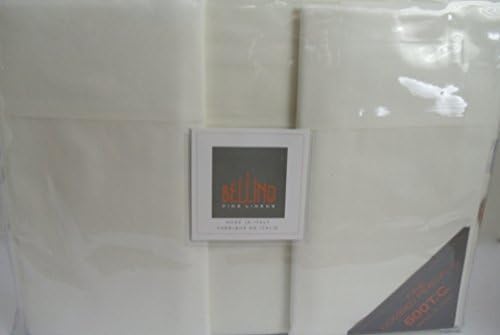 Bellino Fine Italian Linens 4pc Queen Sheet Set IVORY 100% Egyptian Cotton PERCALE 600 Thread Count Made in Italy