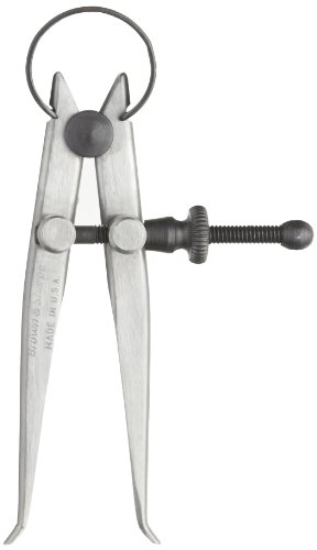 Brown & Sharpe 599-815-10 Spring Nut Inside Spring Caliper, 0 to 10" Range, Stainless Steel, Flat Leg