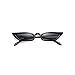 mincl/Sexy Women Small Frame Chic Vintage Designer Lady cat Sunglasses (light black-black)