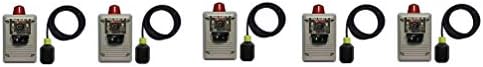 SJE Rhombus 1012668 Tank Alert AB-TA AB-01HAUX, 120 VAC with 15' SJE Signal Master High Level and Auxiliary Contracts (5-(Pack))